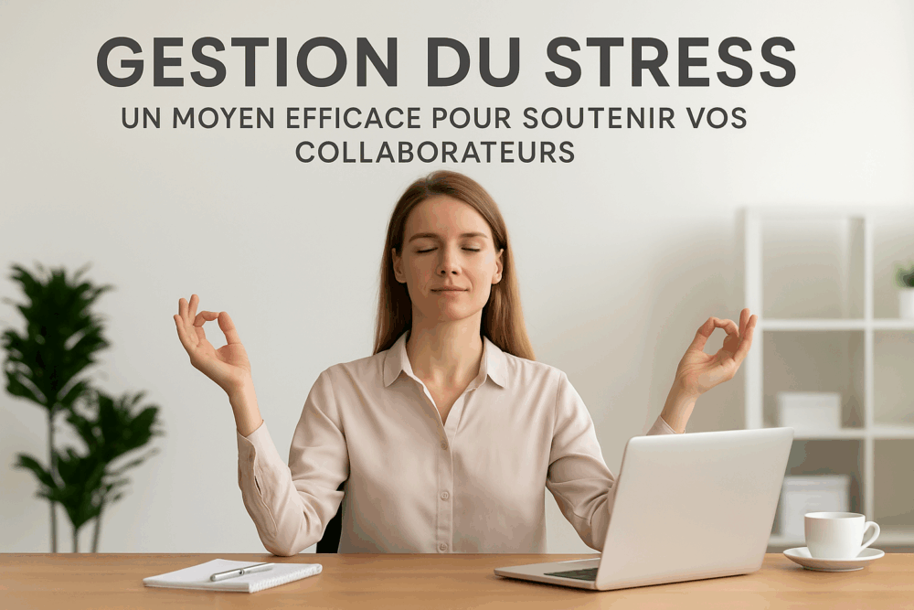 Collaborateur en entreprise pratiquant une séance de kinésiologie pour gérer son stress au quotidien